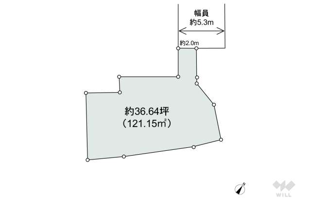 宝塚市花屋敷荘園1丁目 土地:間取り図面