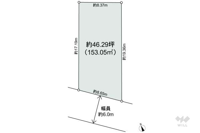 世田谷区瀬田4丁目 土地:間取り図面