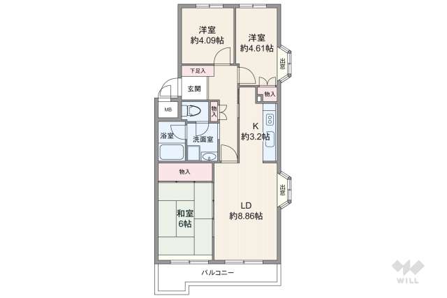 カルム宮崎台:間取り図面