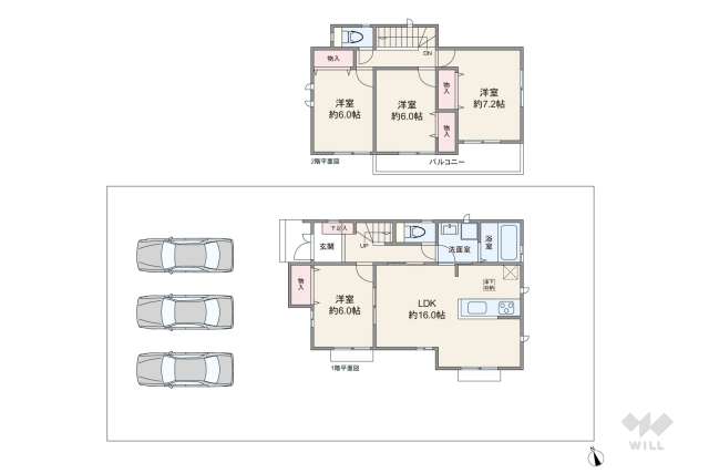 名古屋市守山区大森北1丁目 一戸建て:間取り図面