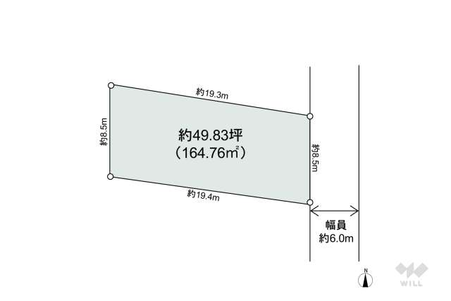 名古屋市守山区大字上志段味字上島 土地:間取り図面