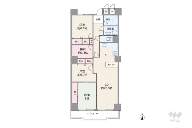 ドミネ花屋敷:間取り図面