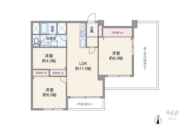 北千束スカイマンション:間取り図面
