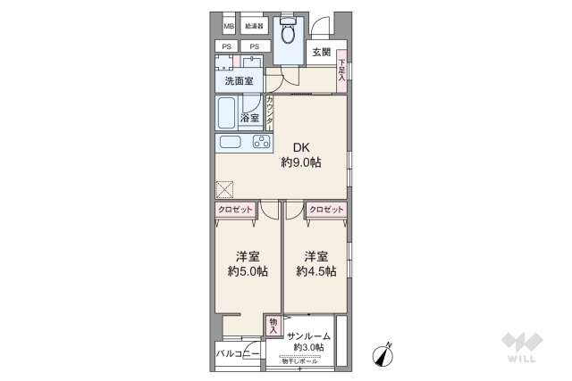 山王スカイマンション:間取り図面