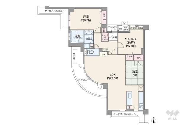 ユニーブル御影山手:間取り図面