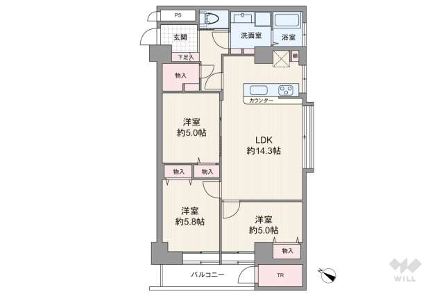 ウィスタリアマンション板橋志村:間取り図面