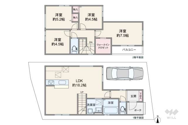 尼崎市武庫町3丁目 一戸建て:間取り図面