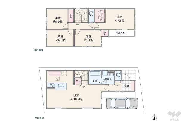 尼崎市武庫町3丁目 一戸建て:間取り図面