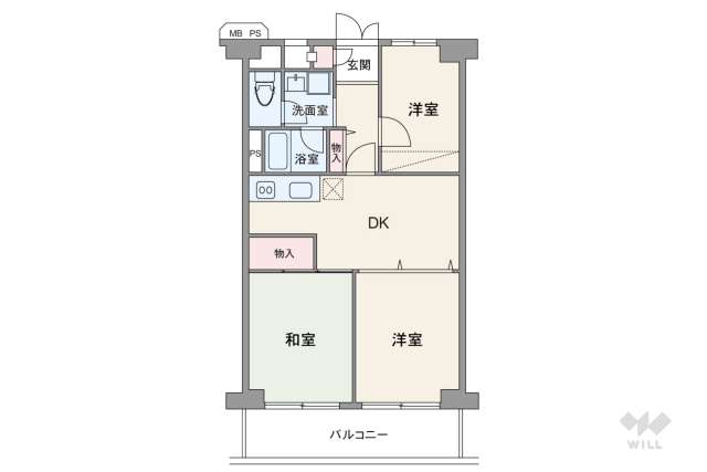 青木橋スカイハイツ:間取り図面
