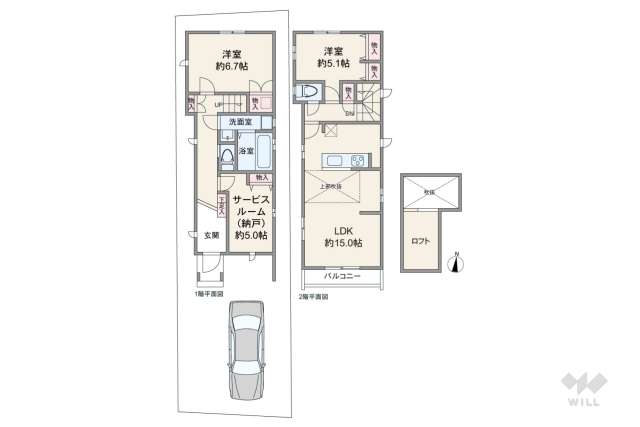 大田区南馬込3丁目 一戸建て:間取り図面