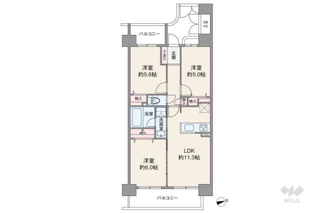 ライオンズマンション川口ブリーズコート:間取り図面