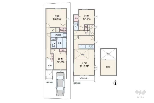大田区南馬込3丁目 一戸建て:間取り図面