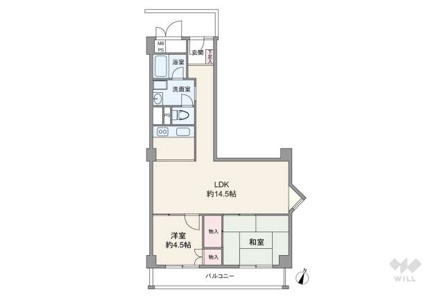 メゾンドール千里泉ケ丘3号館 （3階・南向き）｜ウィル不動産販売