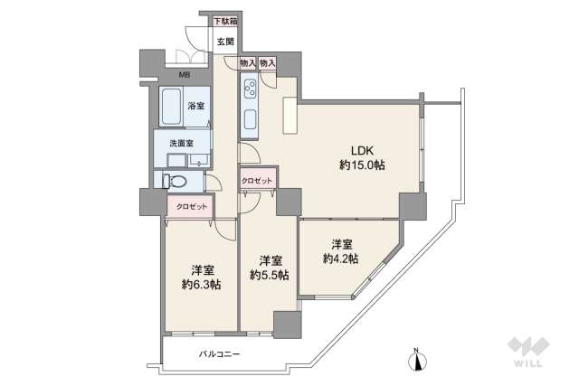 ファインビュー西宮:間取り図面