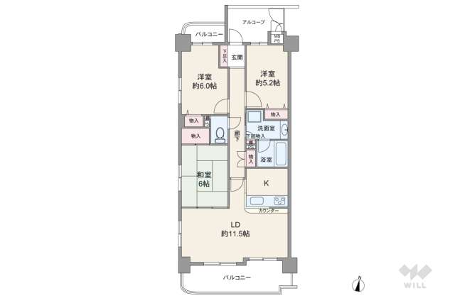 ライオンズマンション瑞穂中根町:間取り図面