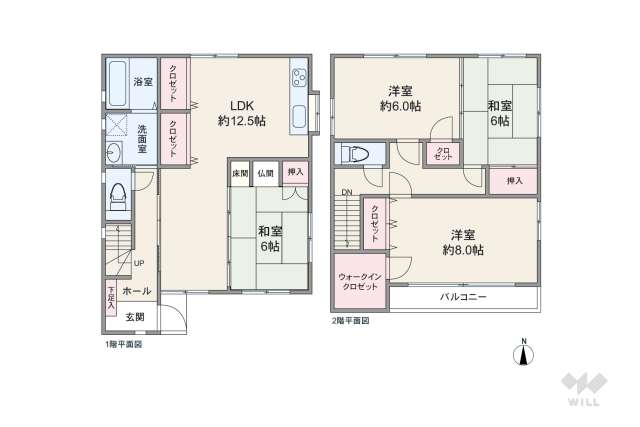 尼崎市東園田町2丁目 一戸建て:間取り図面