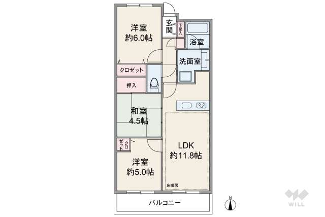 エーベル杭瀬:間取り図面