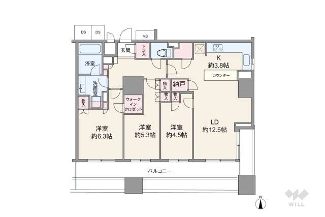 ザ・パークハウス 大森タワー:間取り図面
