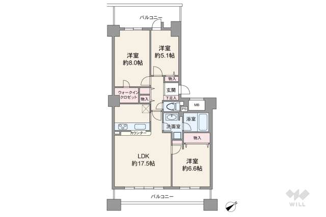 ヒルズ久が原参番館:間取り図面