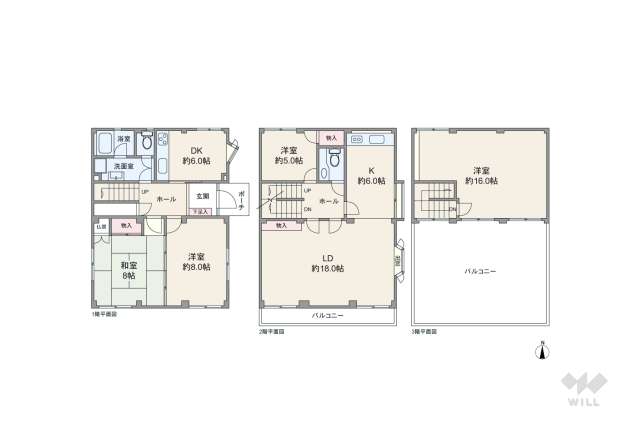 高槻市藤の里町 一戸建て:間取り図面