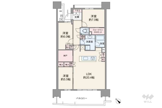 晴海フラッグパークビレッジA棟:間取り図面