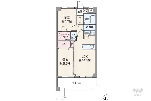 グローウィング城南:間取り図面