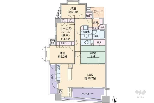 パークスクエア宝塚フォレストタワー:間取り図面
