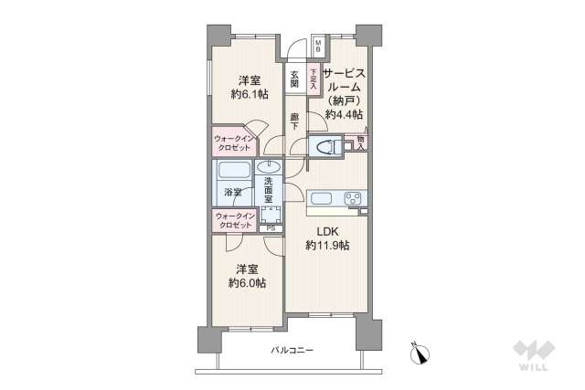 グランドパーク入谷クレアーレ:間取り図面