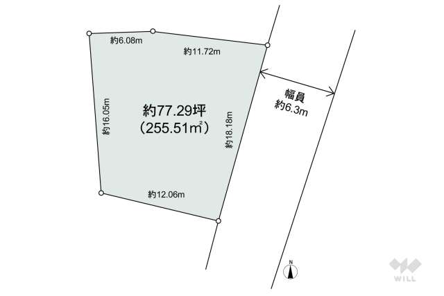 春日井市前並町字前並 土地:間取り図面