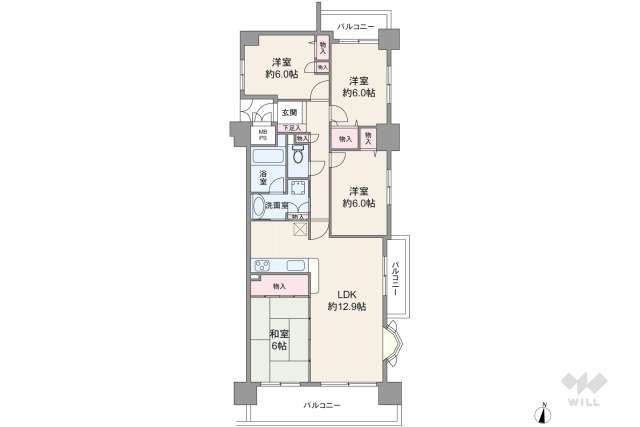ユニーブル栄イースト:間取り図面