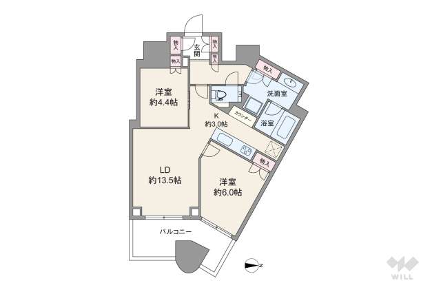 パークタワー勝どきサウス:間取り図面