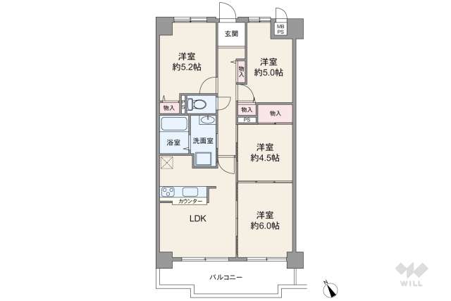 サンマンション塚口5:間取り図面