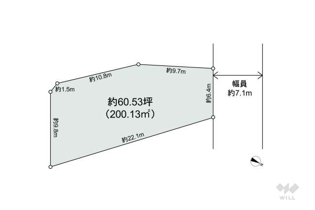 西宮市剣谷町 土地:間取り図面