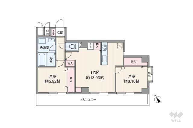 サニーハイツ二子玉川:間取り図面