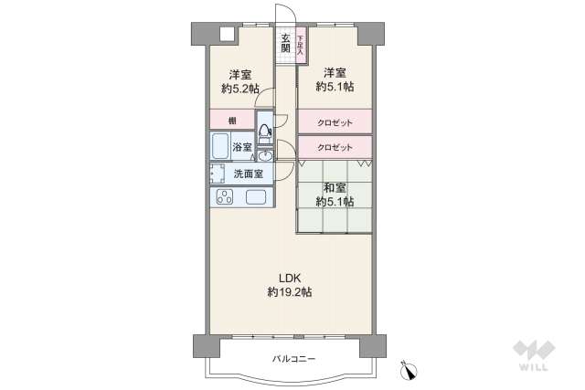 三井大曽根ハイツ:間取り図面