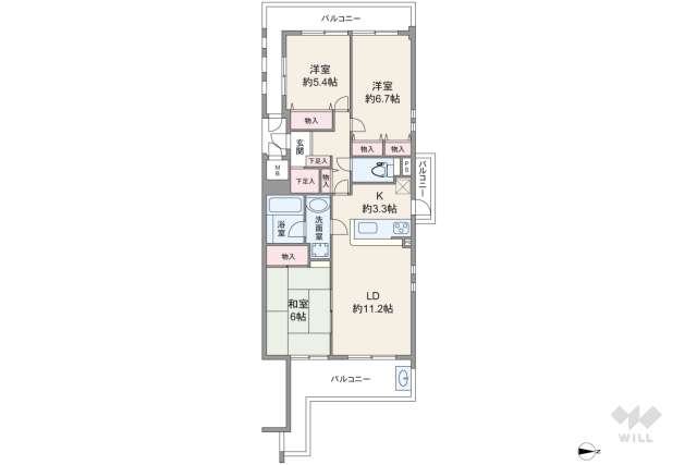 アズ・ワン コティ:間取り図面