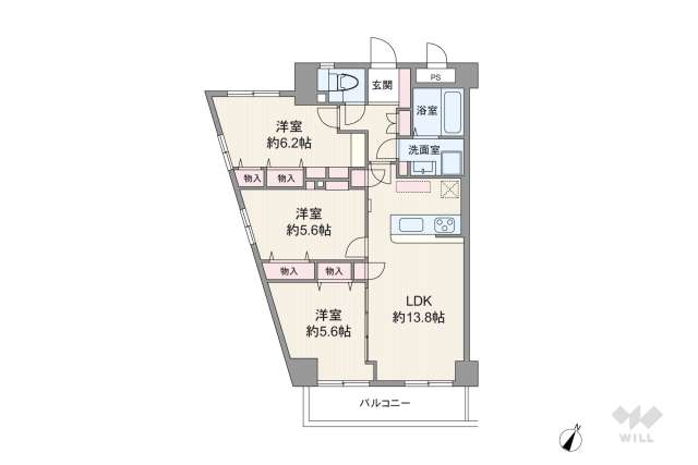 都立大バロンズコート:間取り図面