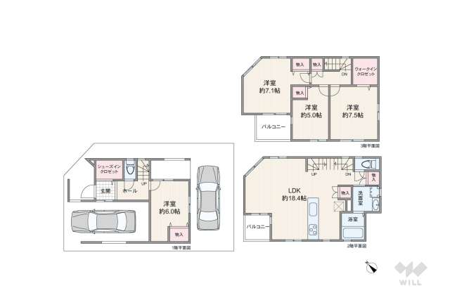 名古屋市千種区千種2丁目 一戸建て:間取り図面