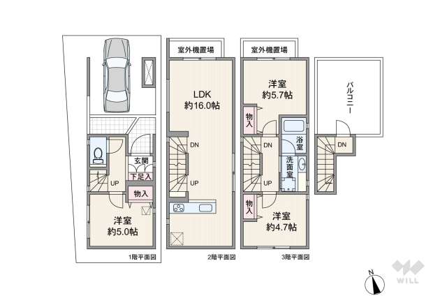 名古屋市中川区八熊2丁目 一戸建て:間取り図面
