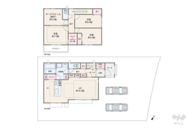 春日井市大手田酉町1丁目 一戸建て:間取り図面