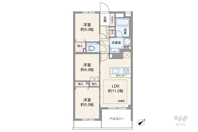 ヴェレーナ祐天寺:間取り図面