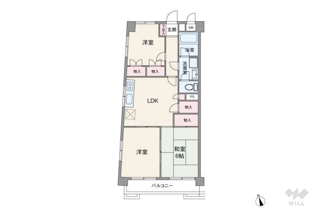 第2用賀ヒミコマンション:間取り図面