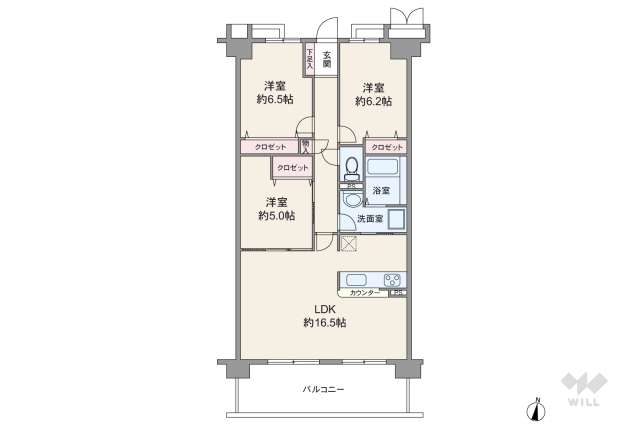 ディオ・フェルティ雲雀丘:間取り図面