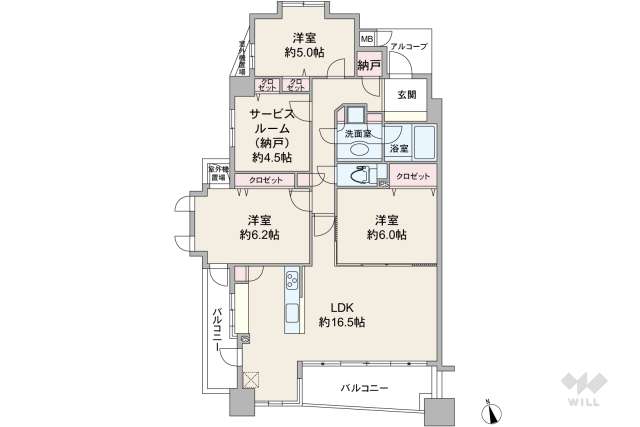 パークスクエア宝塚フォレストタワー:間取り図面