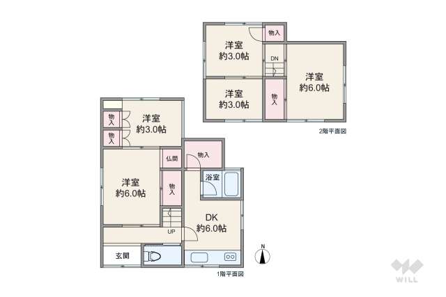 宝塚市中野町 一戸建て:間取り図面