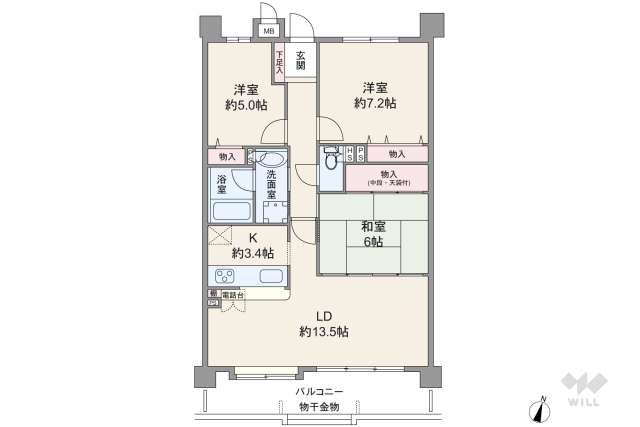 サンハウス尾張旭:間取り図面
