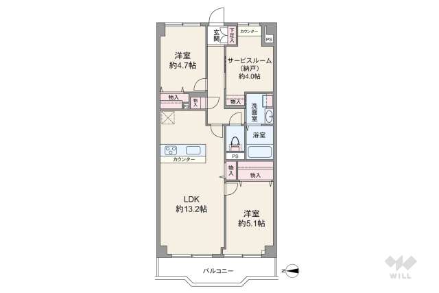 エンゼルハイム大鳥居第8:間取り図面