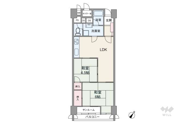山王スカイマンション:間取り図面