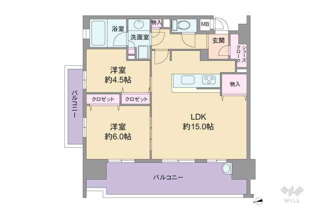 エスリード宝塚セミリア:間取り図面