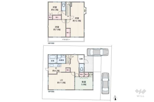宝塚市ふじガ丘 一戸建て:間取り図面